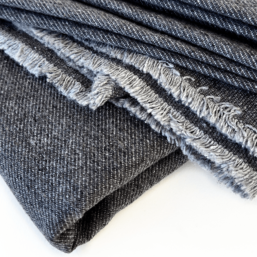 Denim | 11oz Recycled - Washed Black - Fabric + Flow Textile Co.