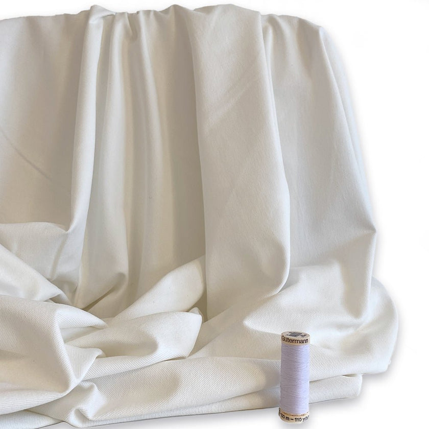 Denim | 8oz Cloud White - Fabric + Flow Textile Co.