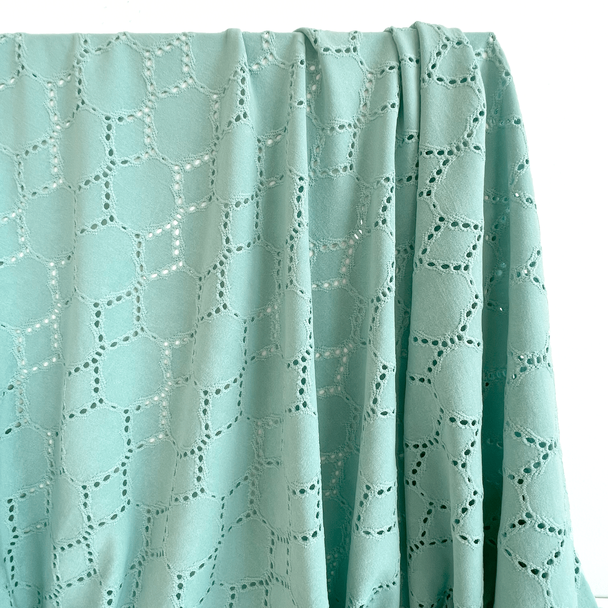Eyelet Knit | Bermuda Blue - Fabric + Flow Textile Co.