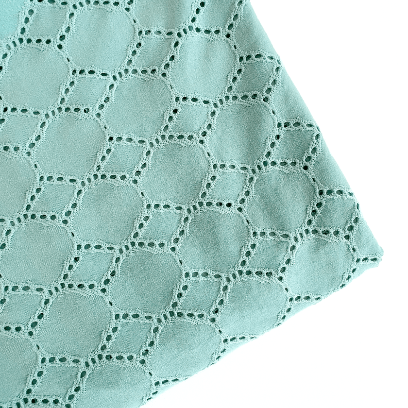 Eyelet Knit | Bermuda Blue - Fabric + Flow Textile Co.