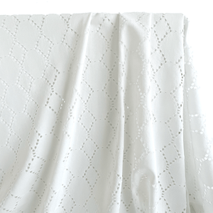 Eyelet Knit | Chantily White - Fabric + Flow Textile Co.