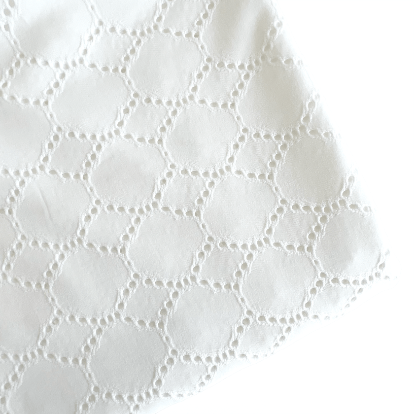 Eyelet Knit | Chantily White - Fabric + Flow Textile Co.
