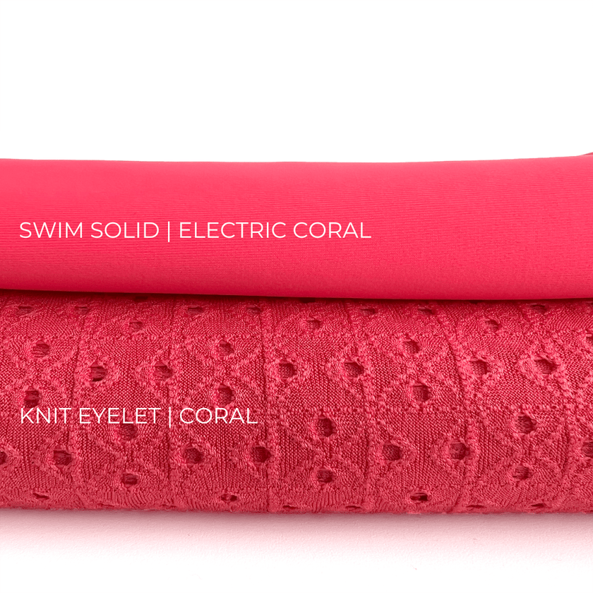 Eyelet Knit | Coral - Fabric + Flow Textile Co.