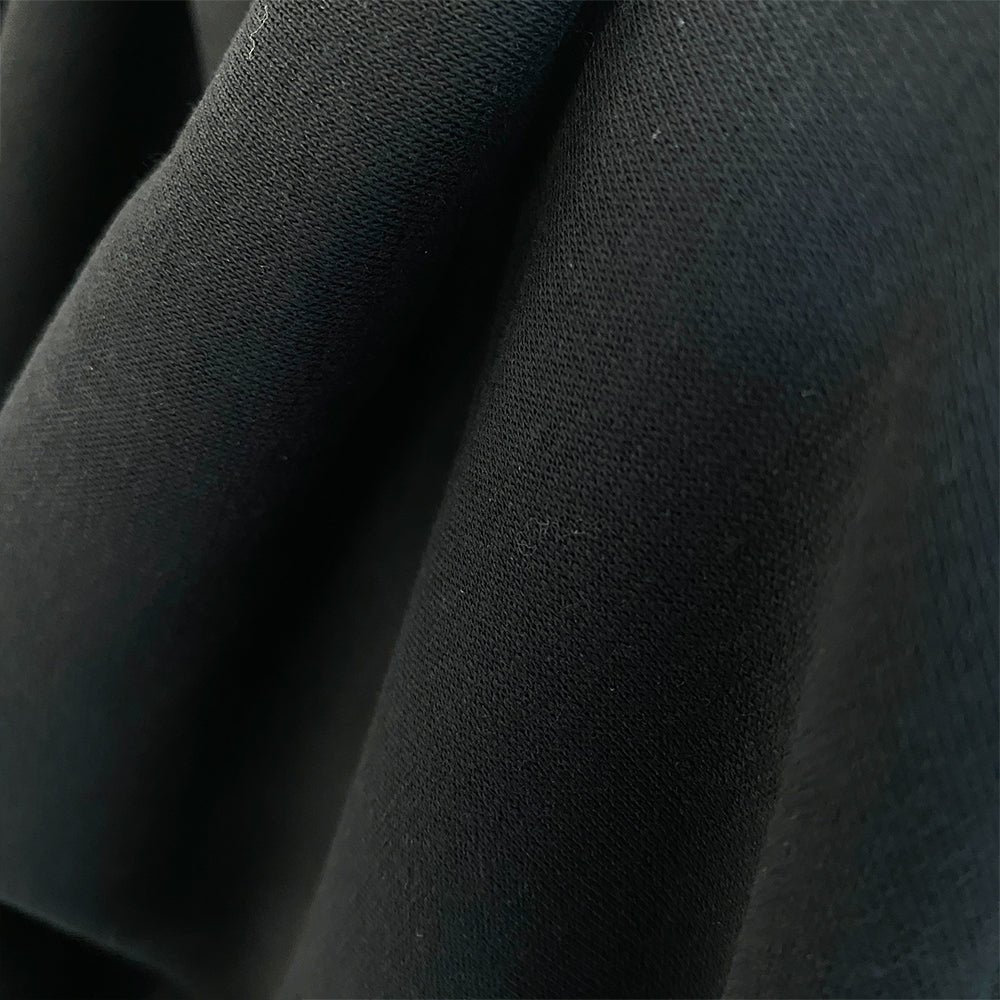 Fleece Knit | Cotton - Black - Fabric + Flow Textile Co.