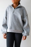 Fleece Knit | Cotton - Light Melange Grey - Fabric + Flow Textile Co.