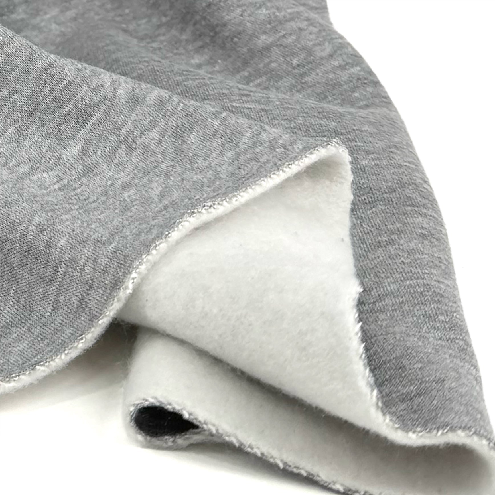 Fleece Knit | Cotton - Light Melange Grey - Fabric + Flow Textile Co.