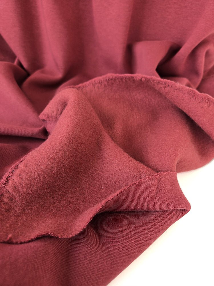 Fleece Knit | Cotton - Rosewood - Fabric + Flow Textile Co.