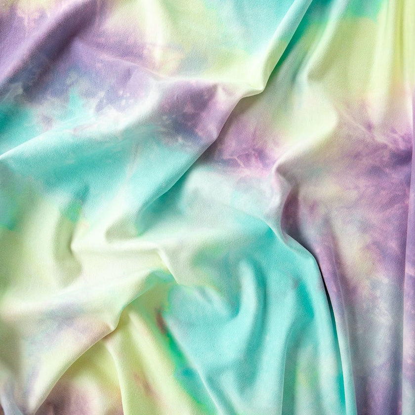 French Terry | Cotton - Tie Dye - Moon Mist - Fabric + Flow Textile Co.