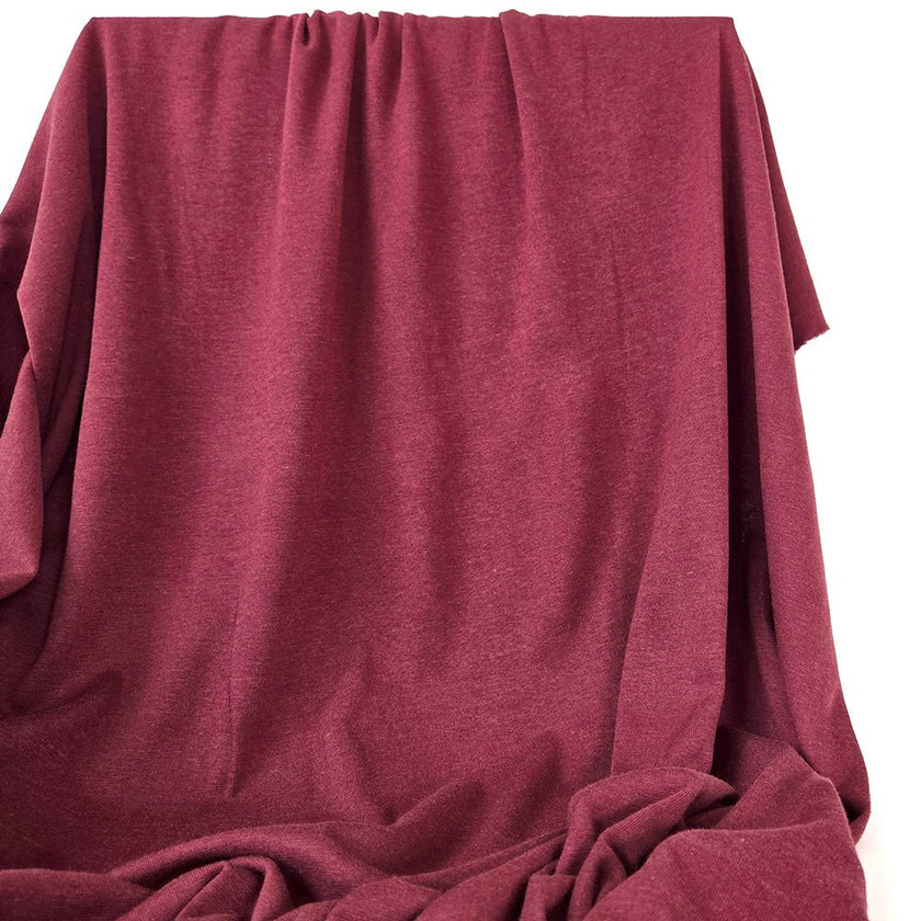 Interlock Knit | Bamboo - Burgundy - Fabric + Flow Textile Co.