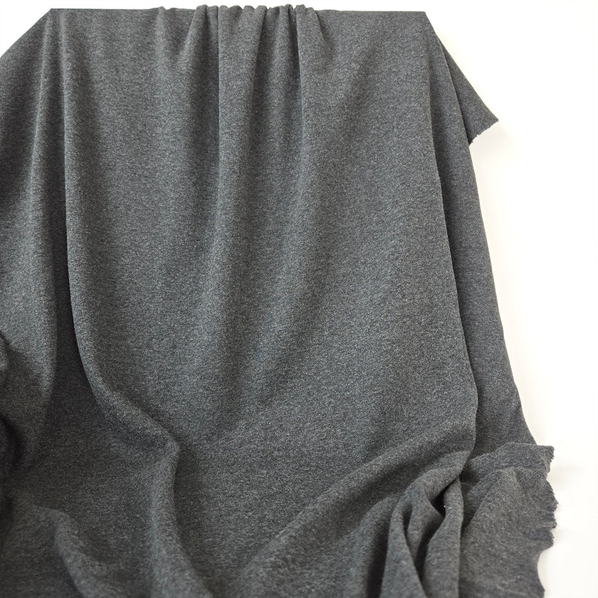 Interlock Knit | Bamboo - Charcoal - Fabric + Flow Textile Co.