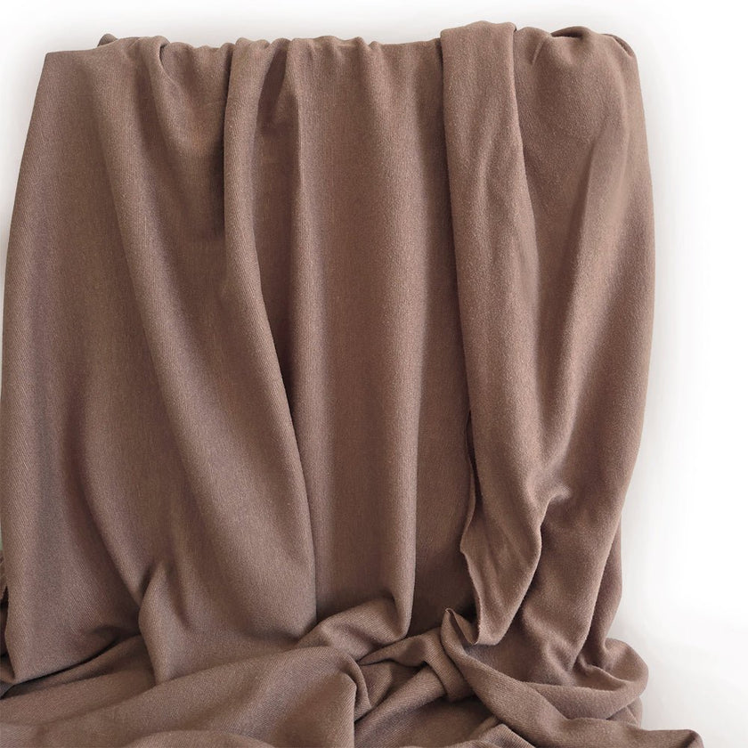 Interlock Knit | Bamboo - Latte Brown - Fabric + Flow Textile Co.