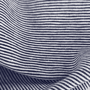 Jersey | Cotton - Navy Pinstripe - Fabric + Flow Textile Co.