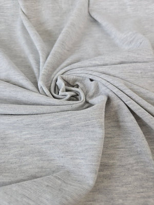 Jersey Knit Print | Bamboo Ministripe - Light Grey - Fabric + Flow Textile Co.