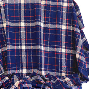 Jersey Knit Print | Blue Plaid - Fabric + Flow Textile Co.