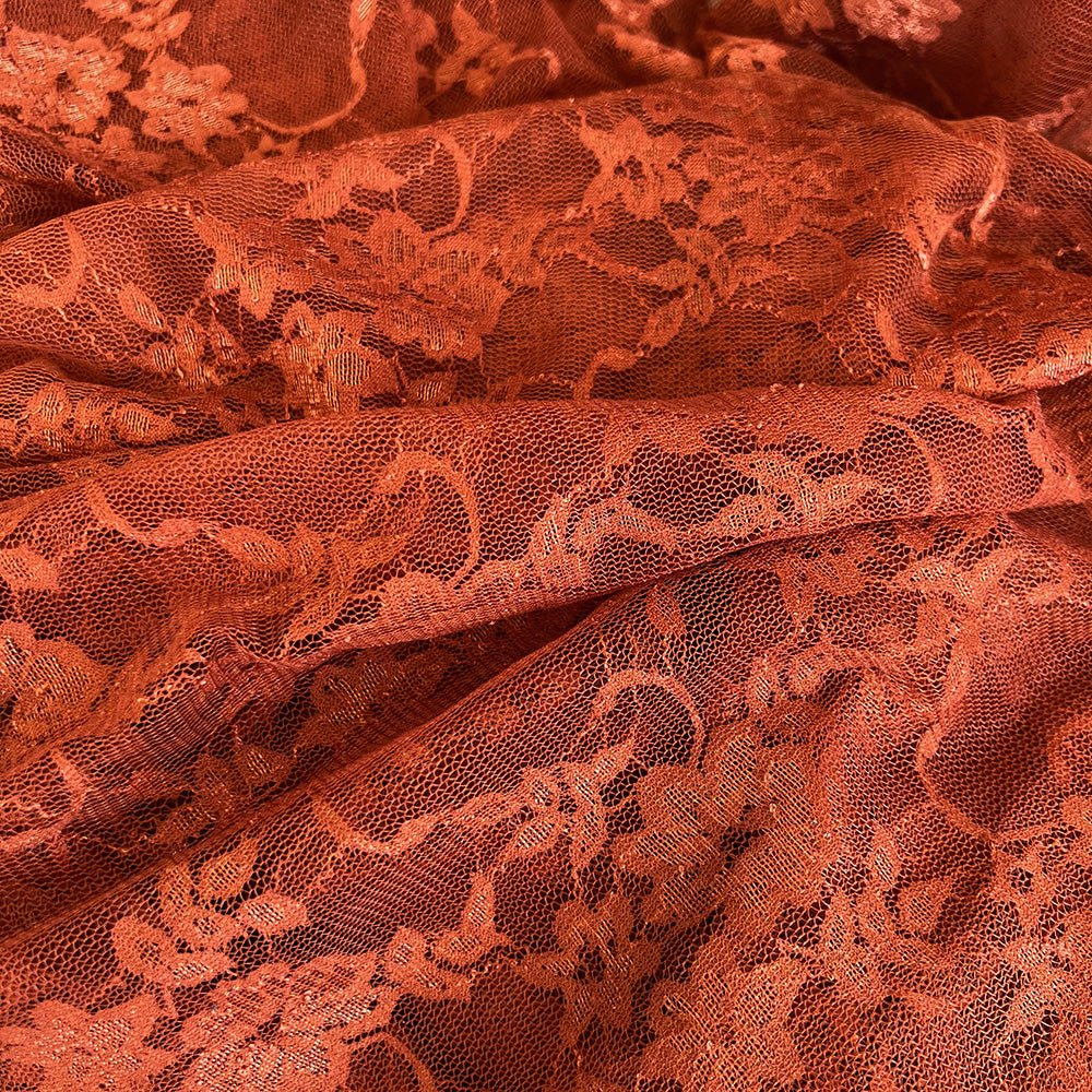 Lace Stretch | Rust - Fabric + Flow Textile Co.