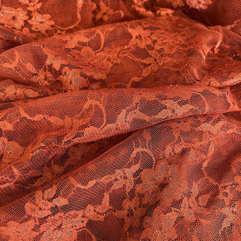 Lace Stretch | Rust - Fabric + Flow Textile Co.