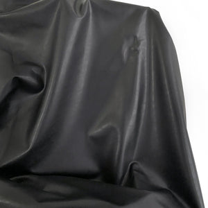 Leather Faux Stretch | Black - Fleece Back - Fabric + Flow Textile Co.
