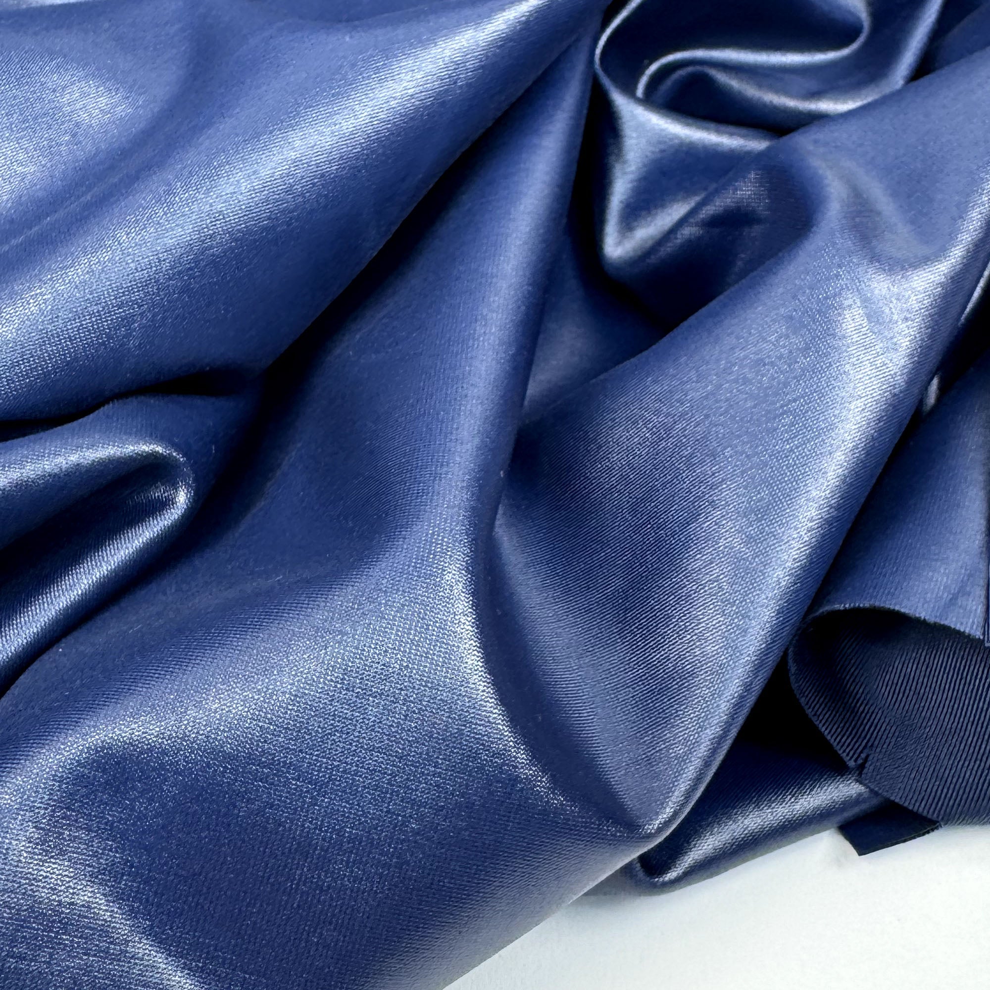 Leather Faux Stretch | Lightweight - Blue - Fabric + Flow Textile Co.