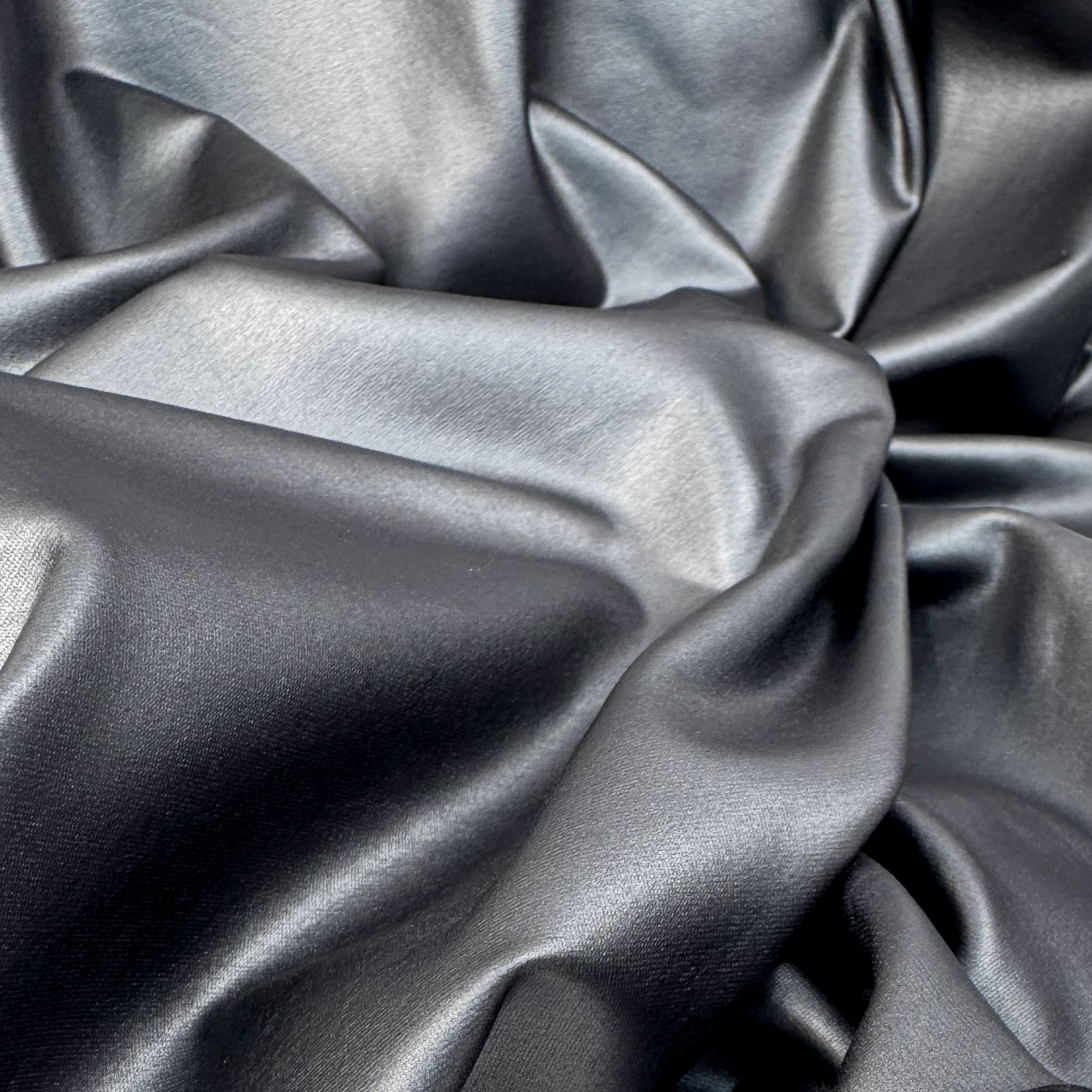 Leather Faux Stretch | Lightweight - Pewter - Fabric + Flow Textile Co.