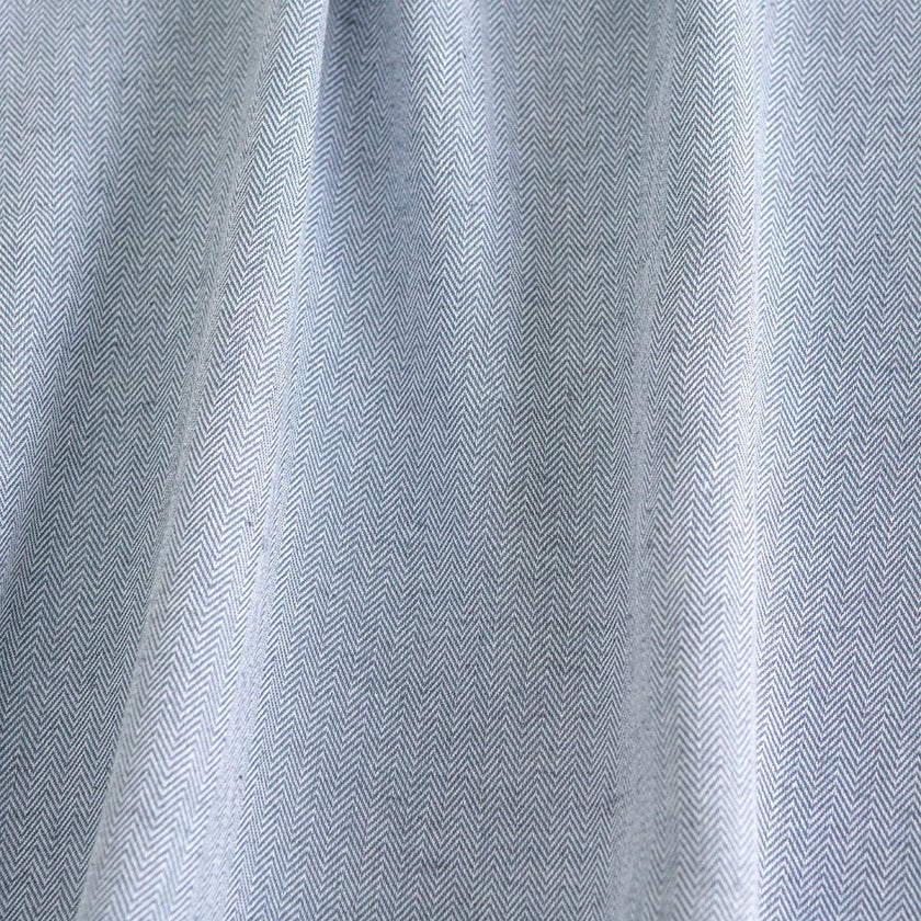 Linen Herringbone | Acidwash Blue - Fabric + Flow Textile Co.