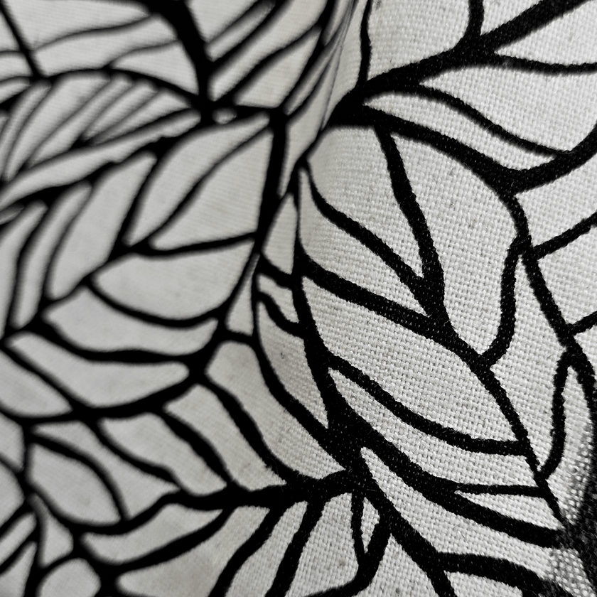 Linen Print | Noir Botanica - Fabric + Flow Textile Co.