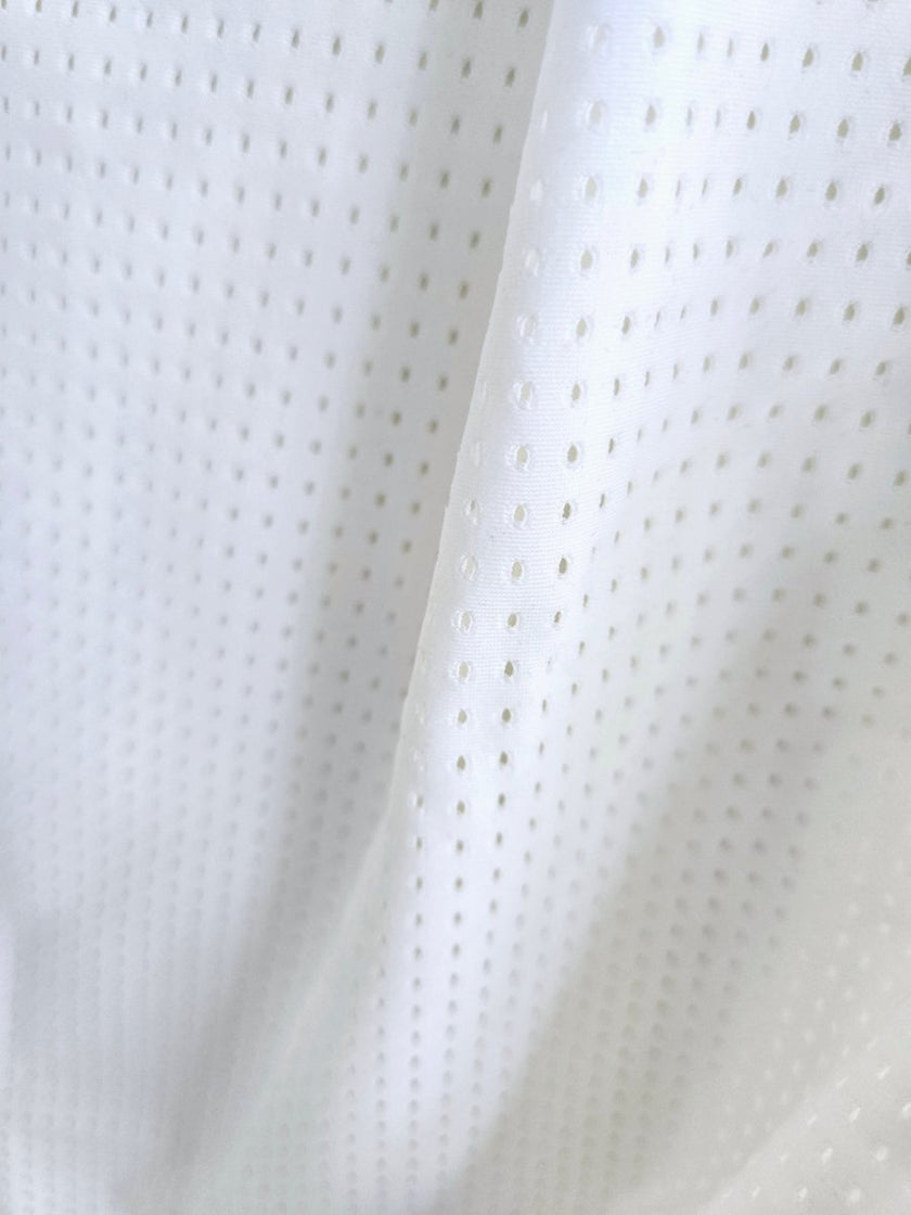 Perforated Mesh | Chalk White - Fabric + Flow Textile Co.