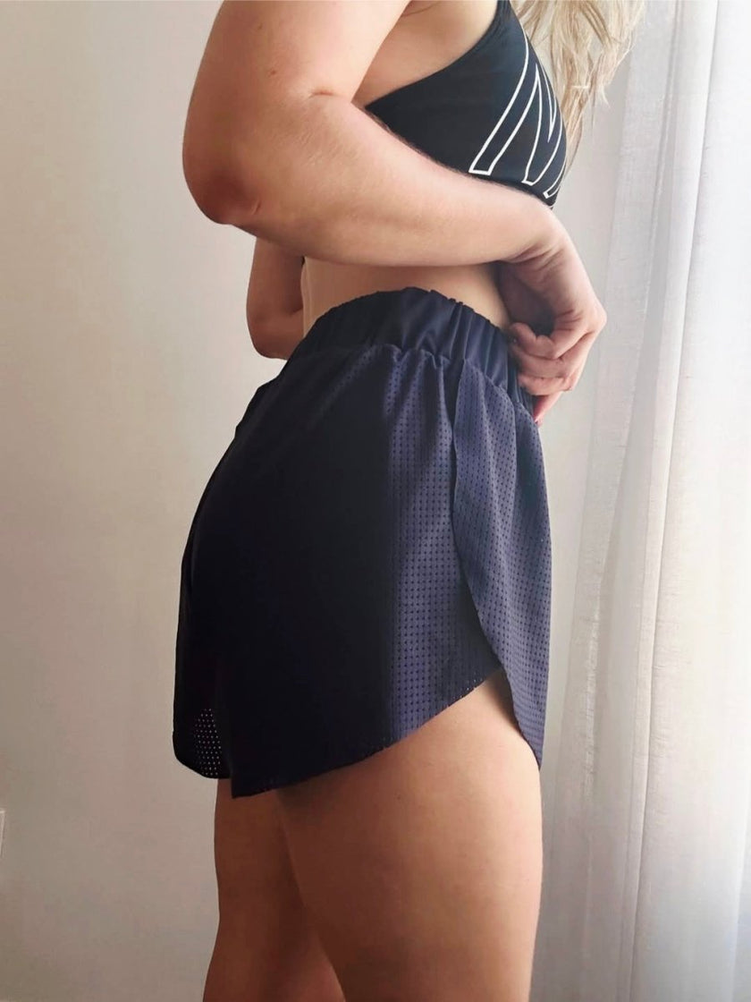 Perforated Mesh | Midnight - Fabric + Flow Textile Co.