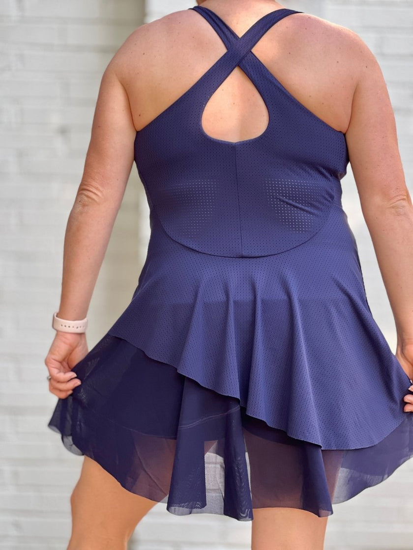 Perforated Mesh | Midnight - Fabric + Flow Textile Co.