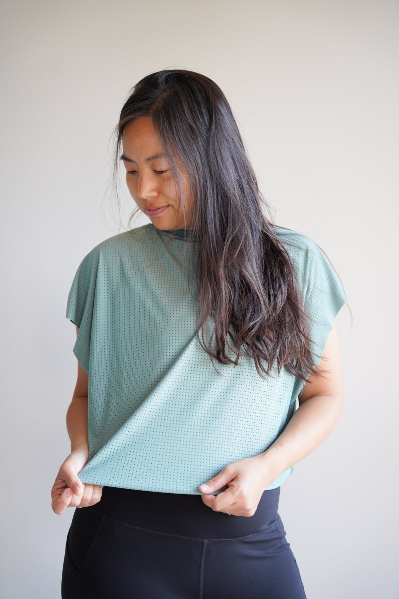 Perforated Mesh | Sage - Fabric + Flow Textile Co.