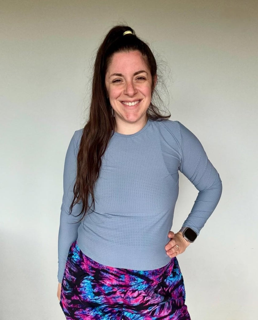 Perforated Mesh | Storm Blue - Fabric + Flow Textile Co.