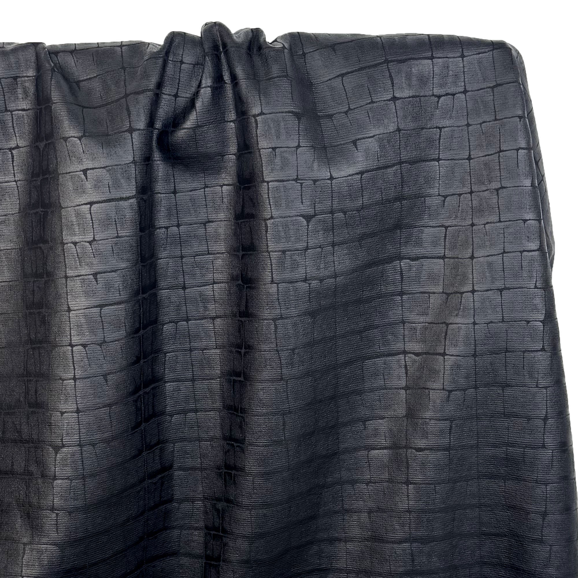 Ponte Knit Print | Textured Black - Fabric + Flow Textile Co.