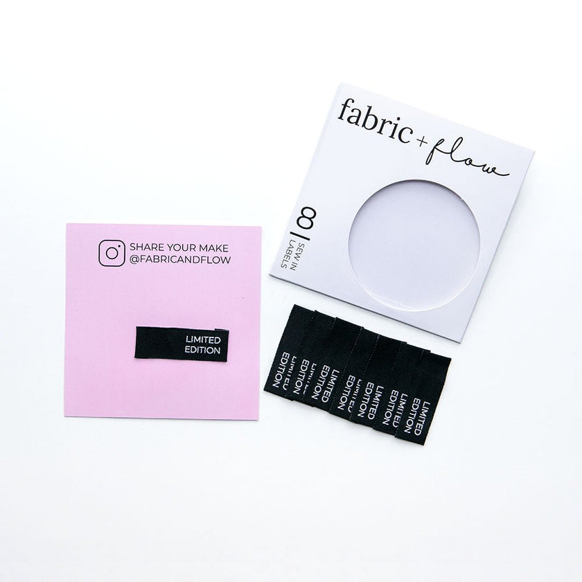 Project Tags | Limited Edition - Black - Fabric + Flow Textile Co.