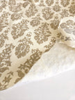 REMNANT | Fleece Knit | Gold Damask - 2m Piece - Fabric + Flow Textile Co.