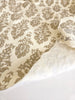 REMNANT | Fleece Knit | Gold Damask - 2m Piece - Fabric + Flow Textile Co.