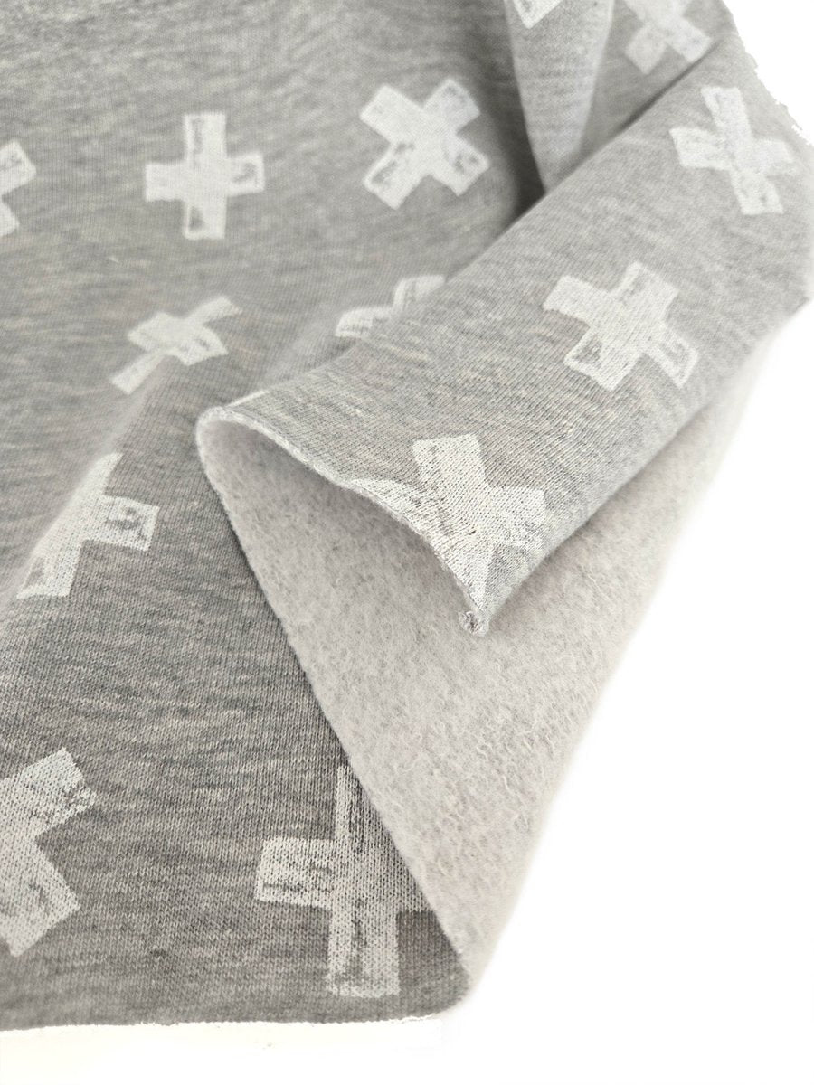 REMNANT |Fleece Knit | Grey Plus - 0.5m+ Piece - Fabric + Flow Textile Co.