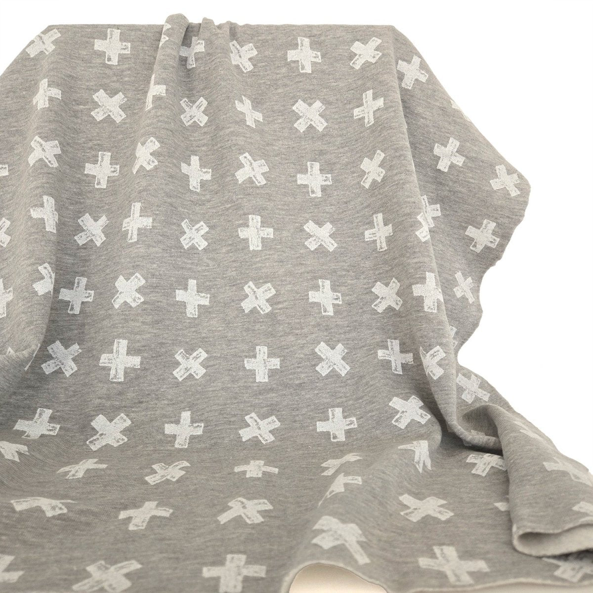 REMNANT |Fleece Knit | Grey Plus - 0.5m+ Piece - Fabric + Flow Textile Co.
