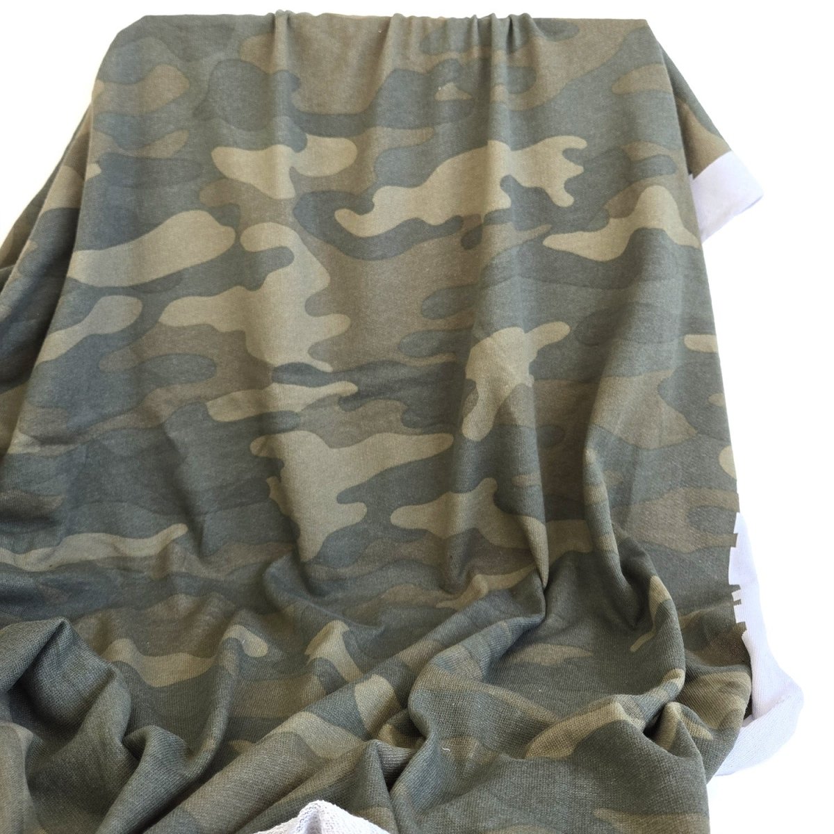 REMNANT | French Terry | Camouflage - 2m + Piece - Fabric + Flow Textile Co.
