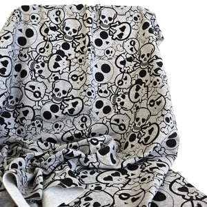 REMNANT | French Terry | Skulls - 2.5m Piece - Fabric + Flow Textile Co.