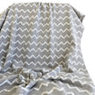 REMNANT |French Terry | White Zig Zag - 2m Piece - Fabric + Flow Textile Co.