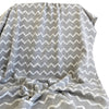 REMNANT |French Terry | White Zig Zag - 2m Piece - Fabric + Flow Textile Co.