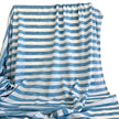 REMNANT |Jersey Knit | Blue Stripes - 1m Piece - Fabric + Flow Textile Co.