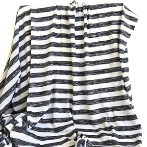 REMNANT |Jersey Knit | Grey Stripes - 0.5m Piece - Fabric + Flow Textile Co.