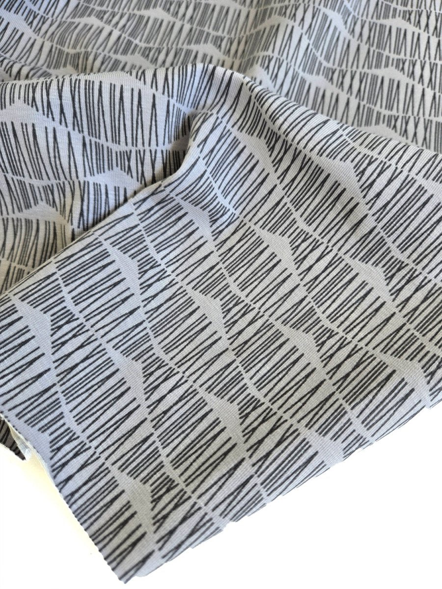 REMNANT |Jersey Knit | Lined Waves - 2m - Fabric + Flow Textile Co.