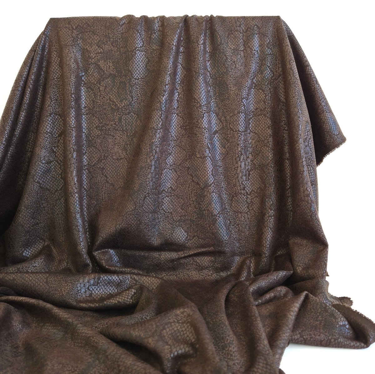 REMNANT | Ponte Knit | Brown Snake Print - 1.25m Piece - Fabric + Flow Textile Co.