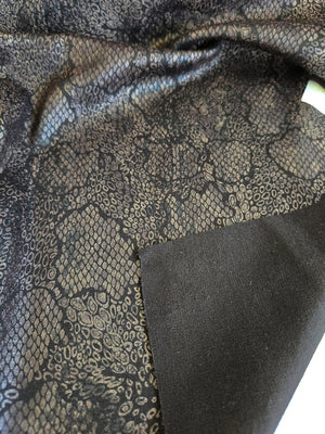 REMNANT | Ponte Knit | Snake Print - 0.5m + Piece - Fabric + Flow Textile Co.