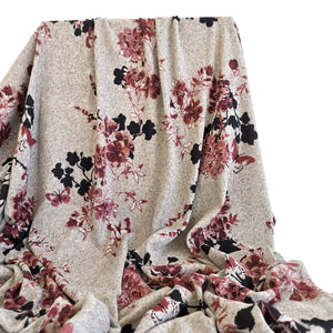 REMNANT |Sweater Knit | Floral - 2.75m Piece - Fabric + Flow Textile Co.