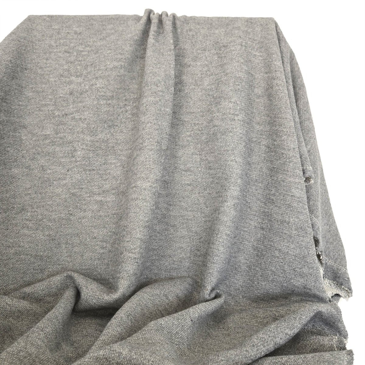 REMNANT |Sweater Knit French Terry | Light Grey - 1.5m Piece - Fabric + Flow Textile Co.
