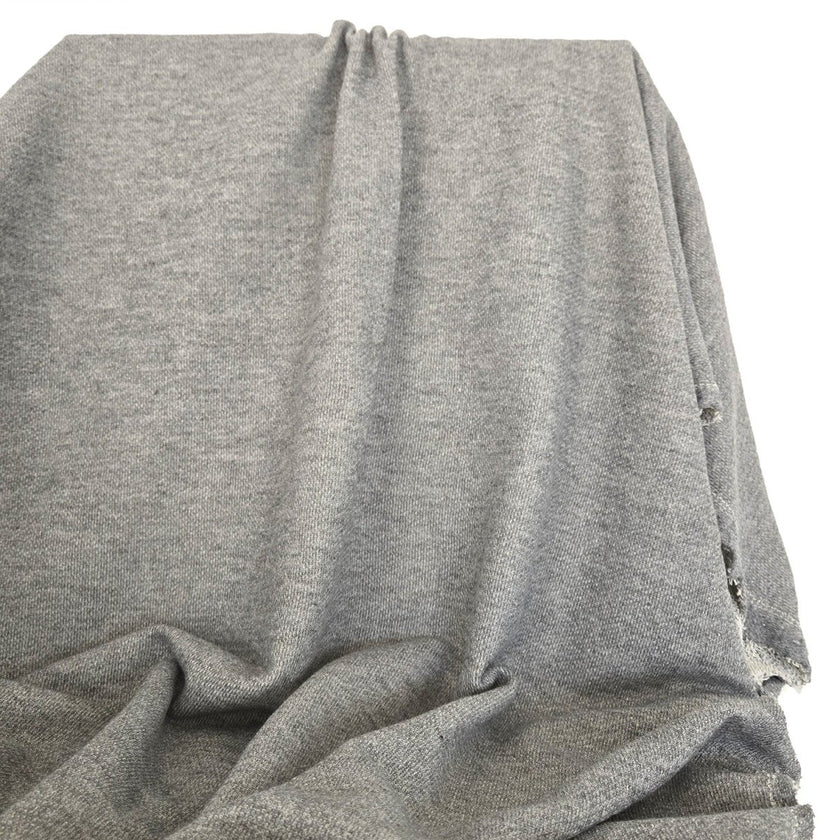 REMNANT |Sweater Knit French Terry | Light Grey - 1.5m Piece - Fabric + Flow Textile Co.