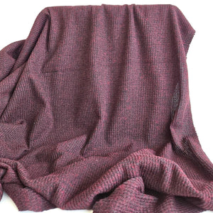REMNANT |Sweater Knit | Waffle - Red - 2m+ Piece - Fabric + Flow Textile Co.