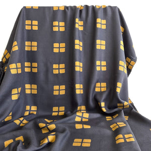 REMNANT | Woven | Grey Pane Print - 3.25m Piece - Fabric + Flow Textile Co.